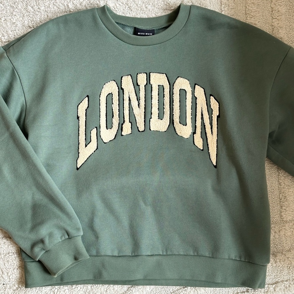 Urban Outfitters Green 'London' Sweatshirt